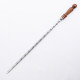 Шампур нержавеющий 670*12*3 мм с деревянной ручкой в Элисте