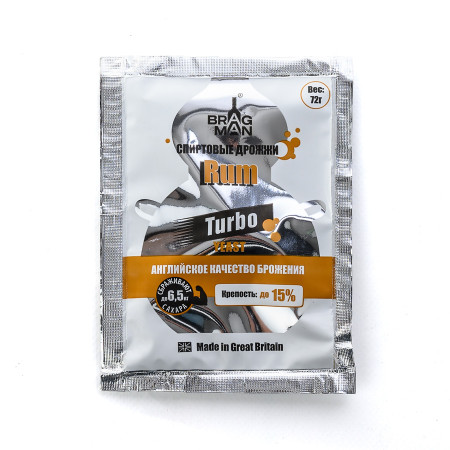 Turbo yeast alcohol BragMan "RUM TURBO" (72 gr) в Элисте