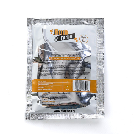 Turbo yeast alcohol BragMan "RUM TURBO" (72 gr) в Элисте
