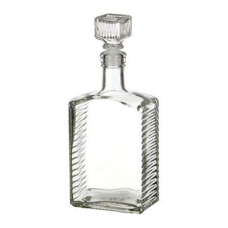 Бутылка (штоф) "Кристалл" стеклянная 0,5 литра с пробкой  в Элисте